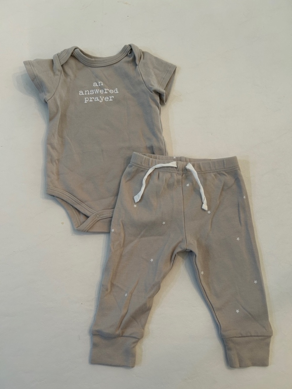 Baby Bodysuit & Pants Set - "an answered prayer"